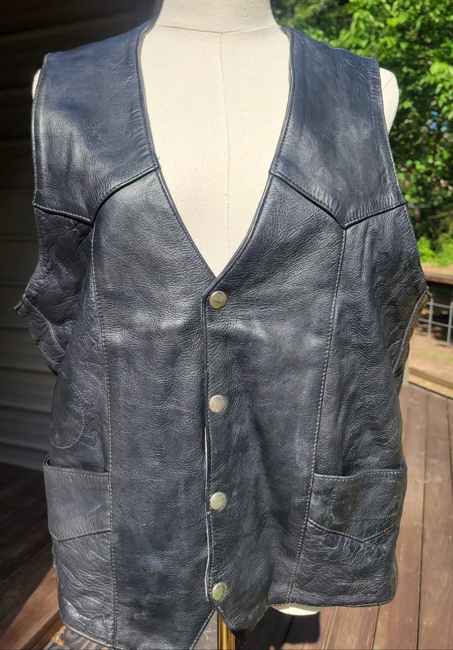 UNIK Men's Premium Leather Motorcycle Vest